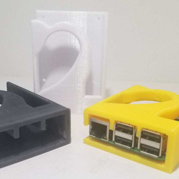 frambuesa pi 3 3+ caso funda v2 apoya non mount versión montar tecnología 3dprinting raspberrypi 3D print model - Mito3D