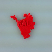 mapa kalmikiya educação 3d print model - Mito3D