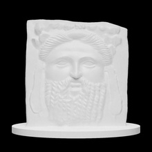 double-sided relief scan face god head portrait couple sided double bacchus dionysus 3d print model - Mito3D