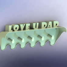 father's day key hanger holder decore 3d print model - Mito3D