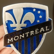 montreal impact logo football soccer blue fleur-de-lis 3d print model - Mito3D