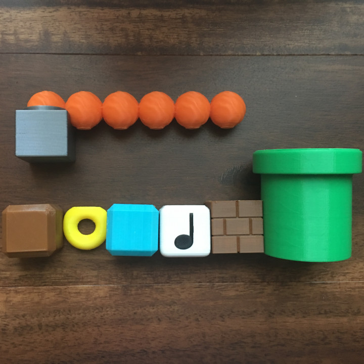 mario blocs jouets Jeux accessoire briques Jeu jouet super bloquer 3D print model - Mito3D