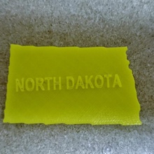 Karte north dakota Bildung 3d print model - Mito3D