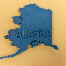 map alaska education 3d print model - Mito3D