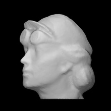 mulheres aço right side cabeça Varredura 3d escultura uk Sheffield 3d print model - Mito3D