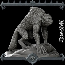 man wolf table 3d print model - Mito3D