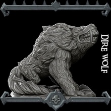 dire wolf tabletop 3d print model - Mito3D