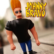 Johnny Bravo dibujos animados divertido gracioso juguetes red cn 3d print model - Mito3D
