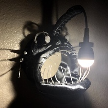 angler fish lamp creature light monster ocean scary creepy glow homedecor nosupports anglerfish deepsea 3d print model - Mito3D