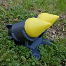 fusée vis récipient supporter bombe exploser 3d print model - Mito3D