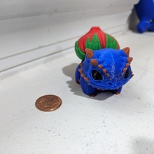 Bulbasaur realistisch Multimaterial Pokémon mmu 3d print model - Mito3D