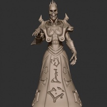 ölümsüz Kral iskelet kafatası karakter masaüstü dnd kalem kağıt 3d print model - Mito3D