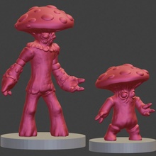 myconids mushroom men tabletop 3d print model - Mito3D