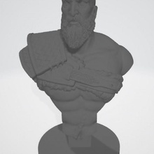 kratos busto ventilador Arte Dios guerra deudaguerra godofwar4 3d print model - Mito3D