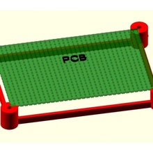 tarjeta circuito impreso personalizado plataforma apoyo fijación 3d print model - Mito3D