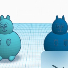 fofa animais Coelho panda gato porco 3d print model - Mito3D