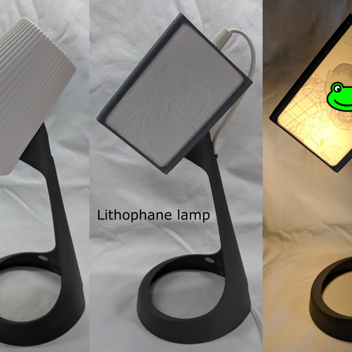 litofania lampada ombra ikea gonfiarsi paralume 3D print model - Mito3D