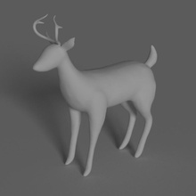 deer miniature animal dnd 3d print model - Mito3D