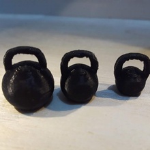 kettlebell set 1 18 scale toys & games action figures 3d print model - Mito3D