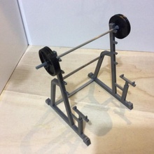 squat rack 1 18 scale toys & games action figures 3d print model - Mito3D