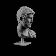 marble bust hadrian met york scan 3d print model - Mito3D