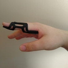 moldeable dedo entablillar médico 3d print model - Mito3D