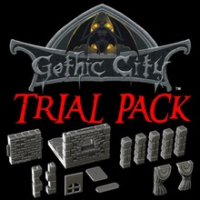gothic city deluxe trial pack tabletop 3d print model - Mito3D