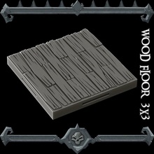 gothic city wood floor sample tabletop 3d print model - Mito3D