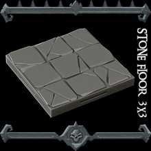 gothic city stone floor sample tabletop 3d print model - Mito3D