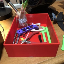 organizer box & garden storage tools tray 3d print model - Mito3D