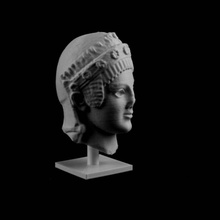marble head athena met york scan 3d print model - Mito3D