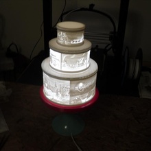 christmas lithophane tier cake & garden decorations christmas- 3d print model - Mito3D