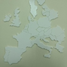 3d4kids egzersiz 3d harita Avrupalı ülkeler Eğitim Avrupa 3d print model - Mito3D