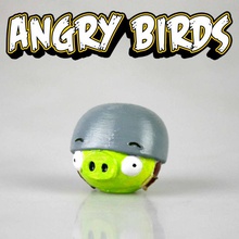 caporale maiale angry birds giochi giocattoli iphone app mac samsung videogame uccelli male arrabbiato angrybirds piggies brutto 3d print model - Mito3D