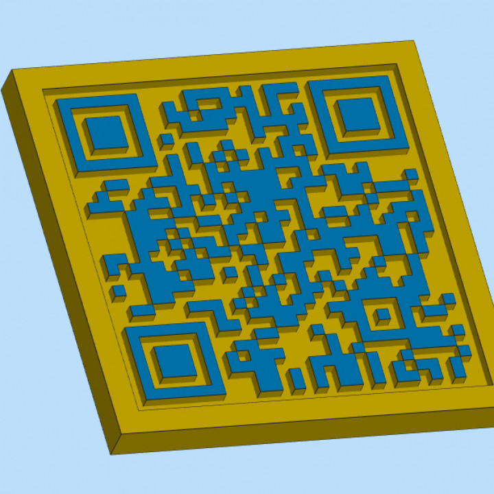 3d yazdırılabilir qr kodu QR kod 3D print model - Mito3D