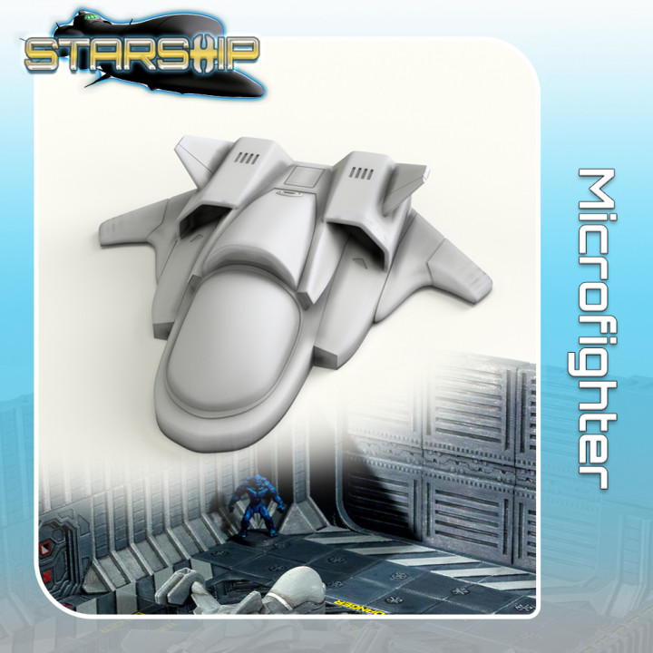 microfighter tampo mesa sci fi Estrela terreno miniatura scifi nave estelar aterrissagem 28mm hangar openlock viajante Perigo localizador estrelas 3D print model - Mito3D