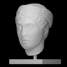 female portrait scan face head marble padua 3d print model - Mito3D