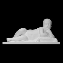 reclining boy scan baby body figure child lying 3d print model - Mito3D