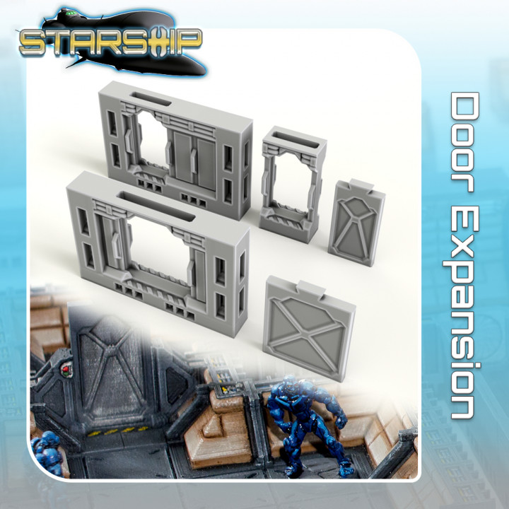 porta expansão tampo mesa sci fi Estrela terreno miniatura scifi guerras aterrissagem 28mm hangar openlock viajante Perigo localizador estrelas 3D print model - Mito3D