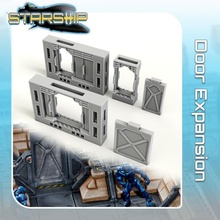 puerta expansión mesa sci fi estrella terreno miniatura ciencia ficción guerras aterrizaje 28mm hangar cerradura abierta viajero peligro buscador estrellas 3d print model - Mito3D
