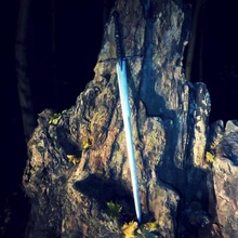 Nazgul espada senhor argolas adereços cosplay suporte réplica loftr 3d print model - Mito3D