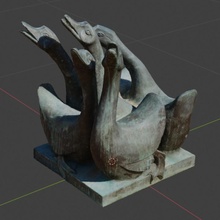 Watvogel Park Gänse Skulptur Statue gescannt Photogrammetrie 3d print model - Mito3D