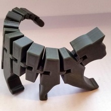 flexi animales gato delfín caballo duro triceratop 3d print model - Mito3D