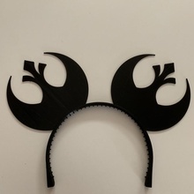 star wars ears - rebel alliance resistance jedi starwars disneyland disney headband disneyworld batuu 3d print model - Mito3D