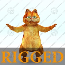 - cartoon cat rigged 3d anatomy animal animated body character eye face feline foot hand head model people rig sdstudio zbrush 3d print model - Mito3D