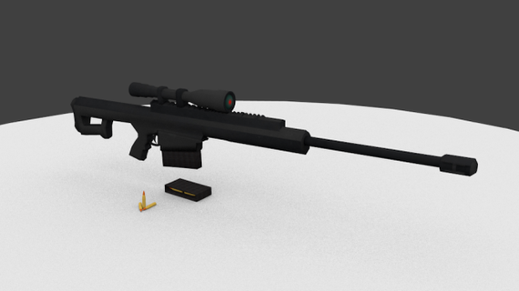 50 cal sniper modern combat weapons 3d print model - Mito3D