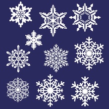 10 snowflakes yve child christmas collection decor freeze furniture holiday ice interior model new paper pine santa sirin 3d snoflake snow snowflake star toy winter years 3d print model - Mito3D