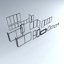 12 windows max 2011 Architektur blind Elemente außen Modell piccsel Dreh-und Angelpunkt Sonne Fenster 3d print model - Mito3D