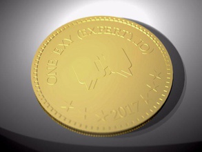 1 exy coin token experty electronics 3d print model - Mito3D