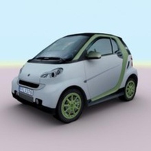 2010 smart fortwo electric drive am Amerikan araba sürücü ekonomi elektrik Avrupa hızlı iki hatchback melez Japonya daha düşük lowpoly model poly küçük akıllı şehir kentsel araç 3d print model - Mito3D